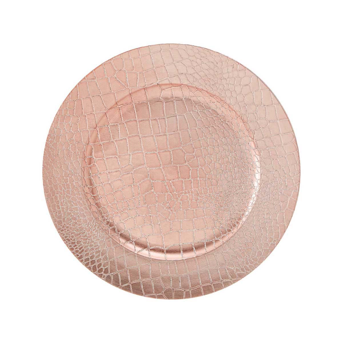 Rose Gold Pebble Effect Charger Plate