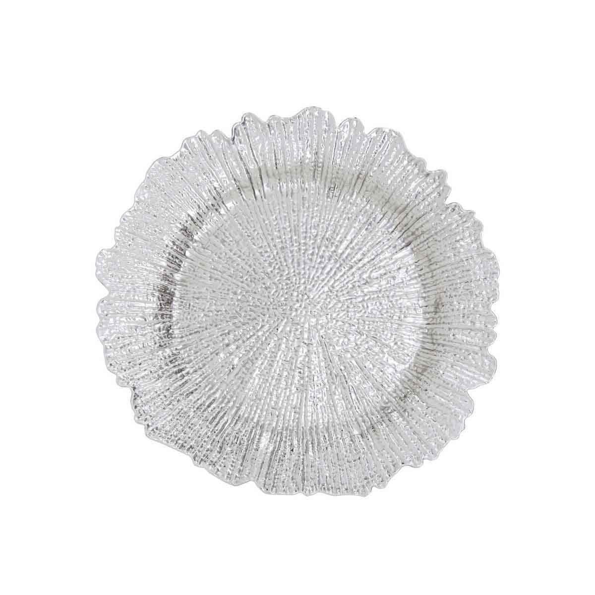 Dia Silver Finish Reef Charger Plate
