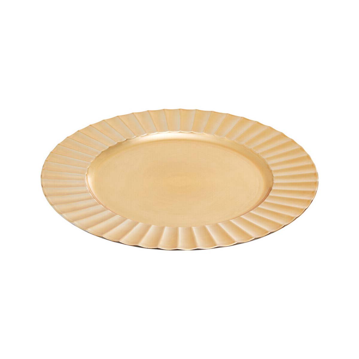Dia Gold Finish Wave Charger Plate