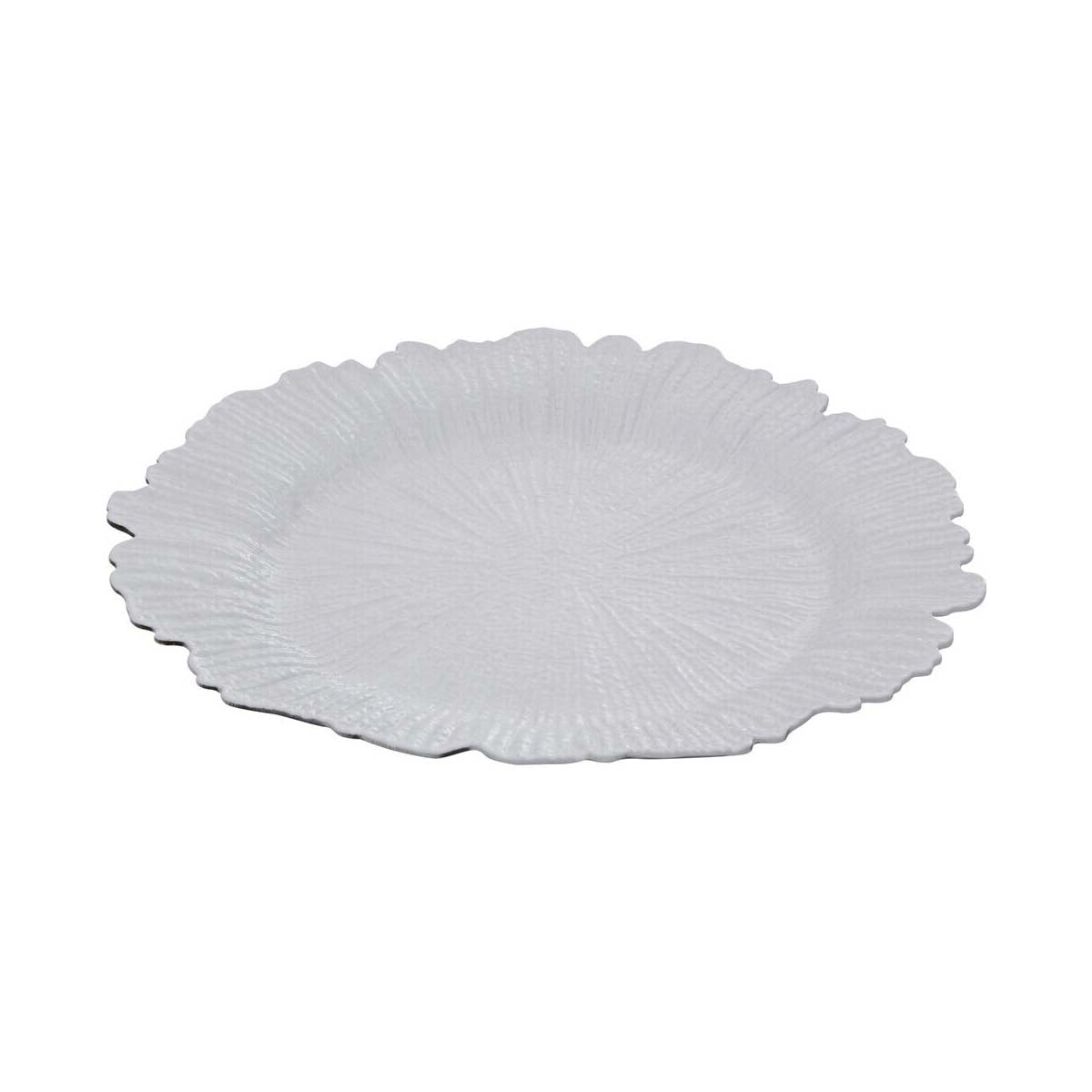 Dia White Finish Reef Charger Plate