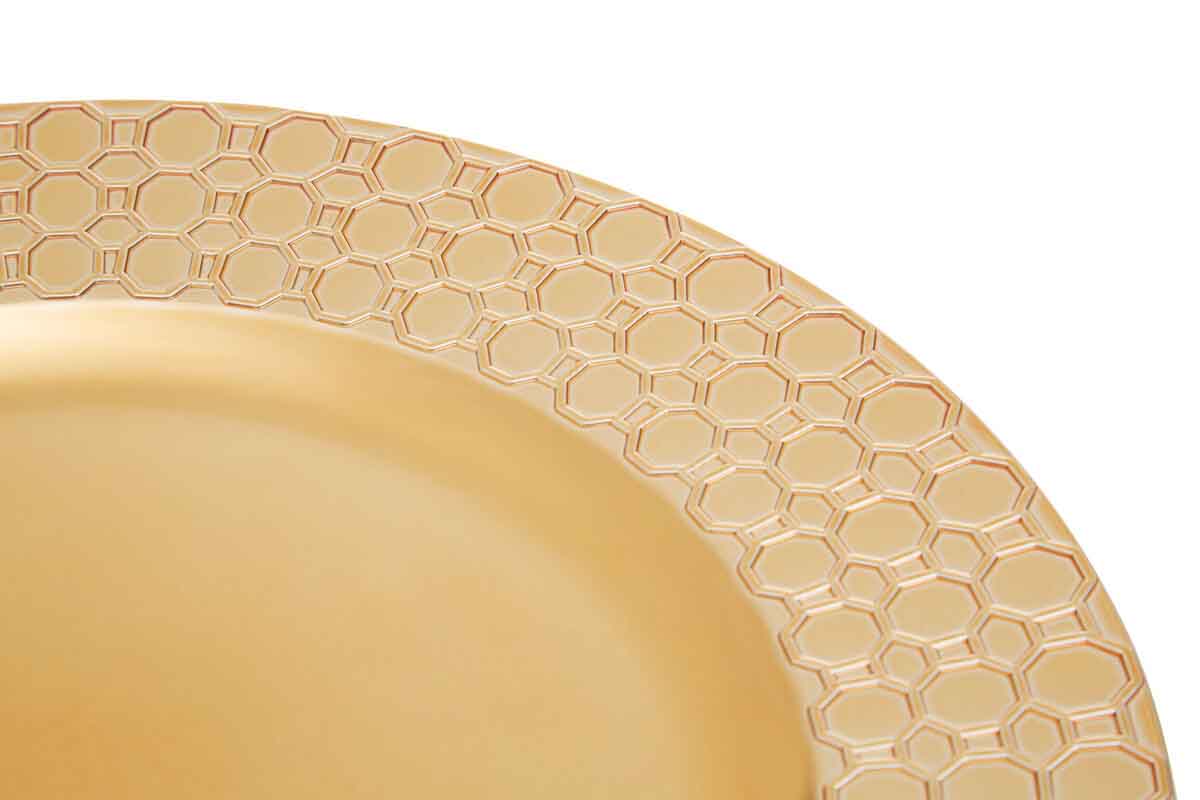 Dia Gold Honeycomb Charger Plate