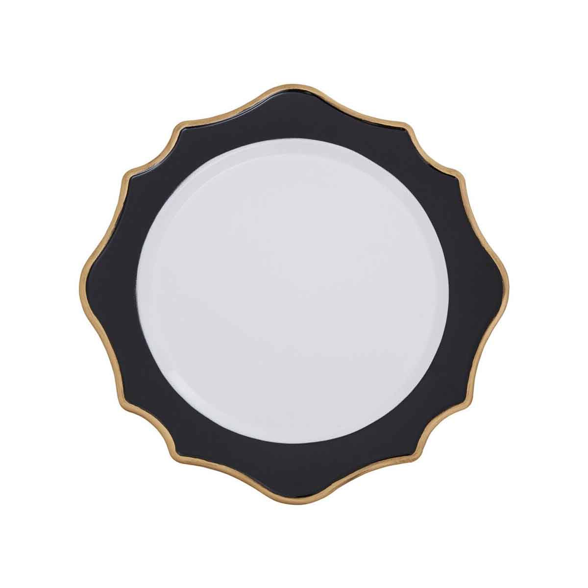 Dia Black And White Round Charger Plate