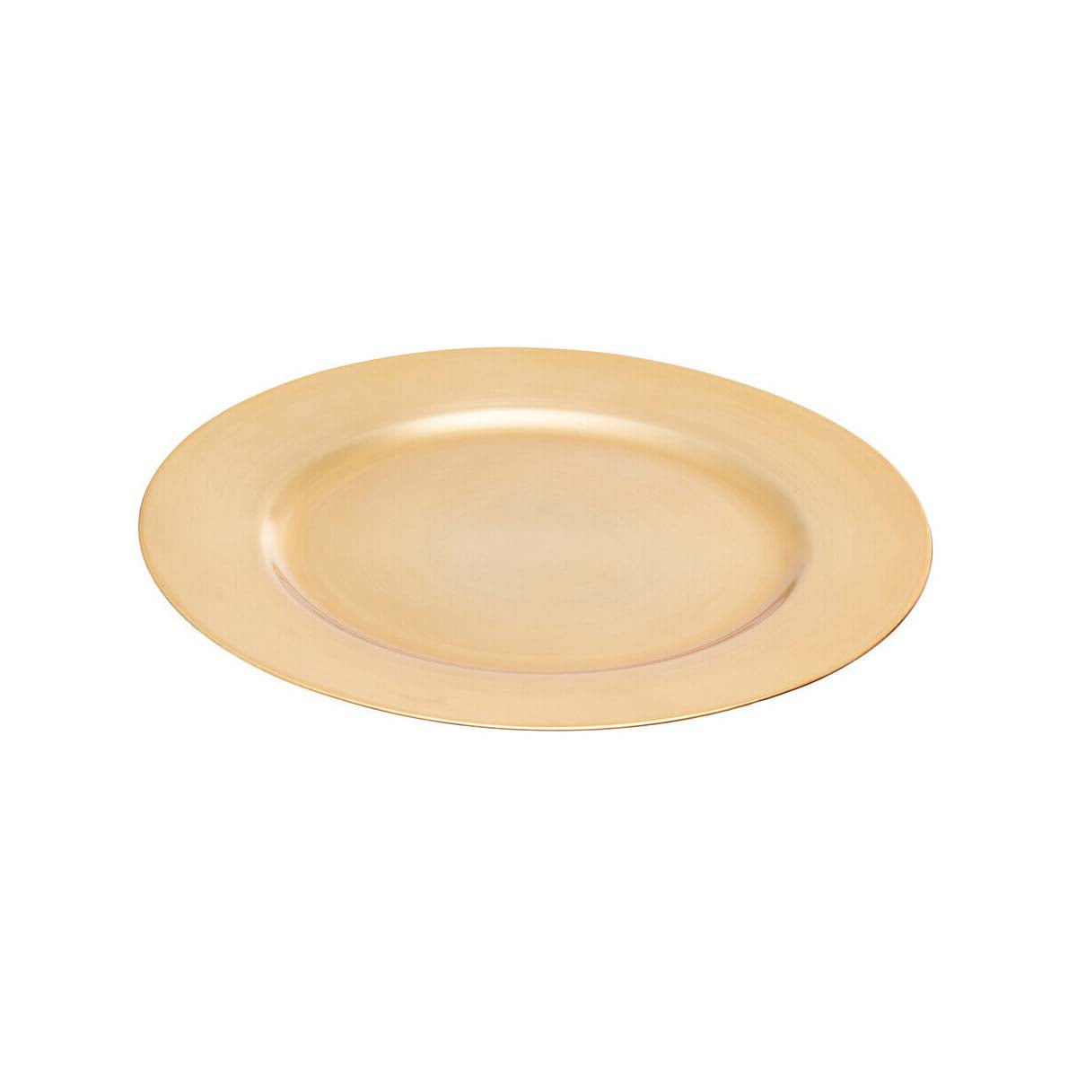 Dia Gold Finish Flat Style Charger Plate