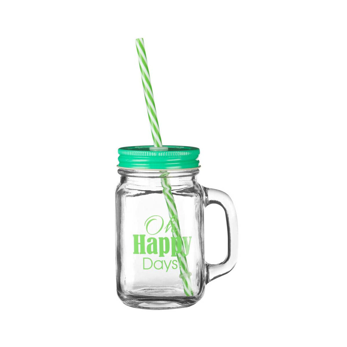 Happy Days Square Mason Jar Mug