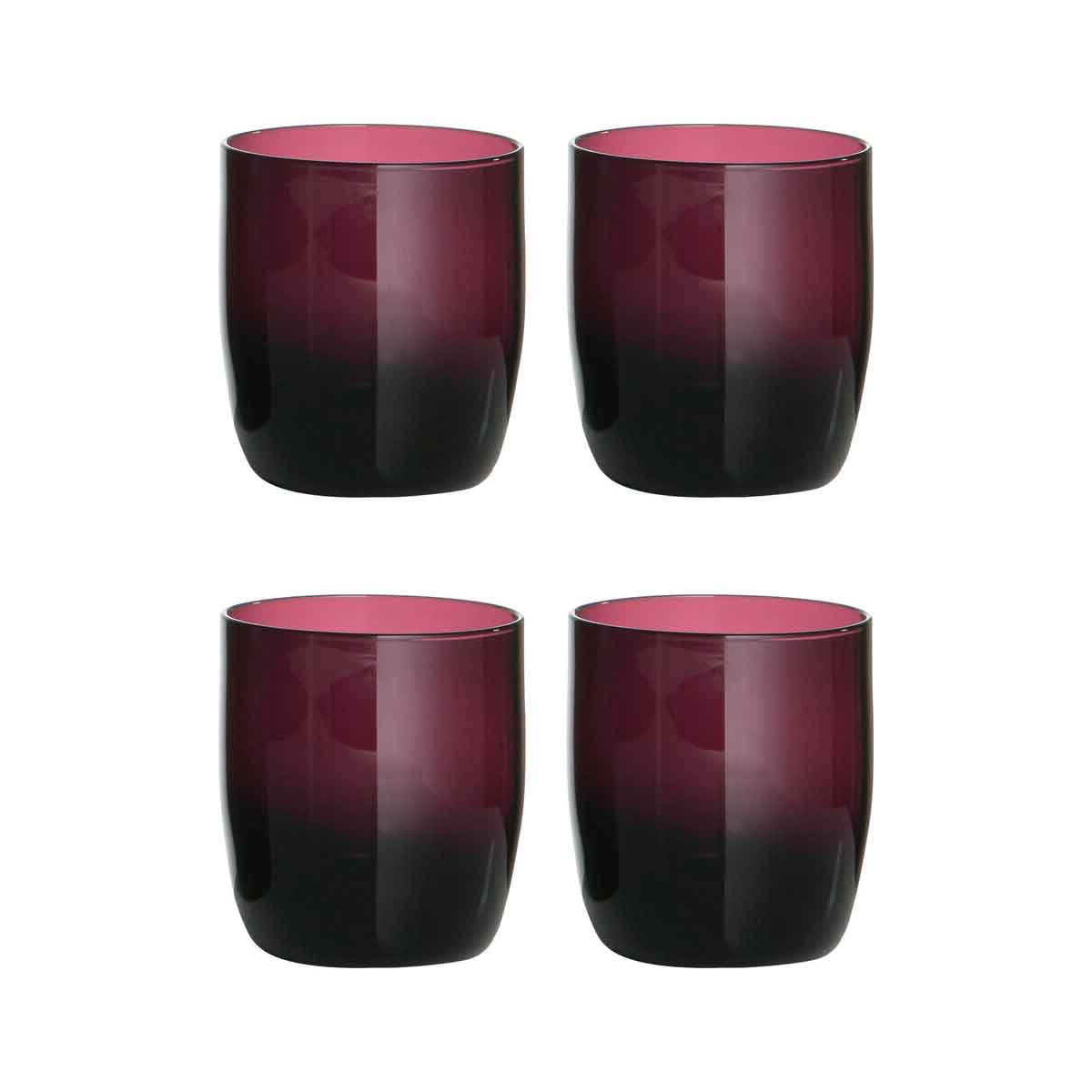 Set Of Four Purple Tumblers