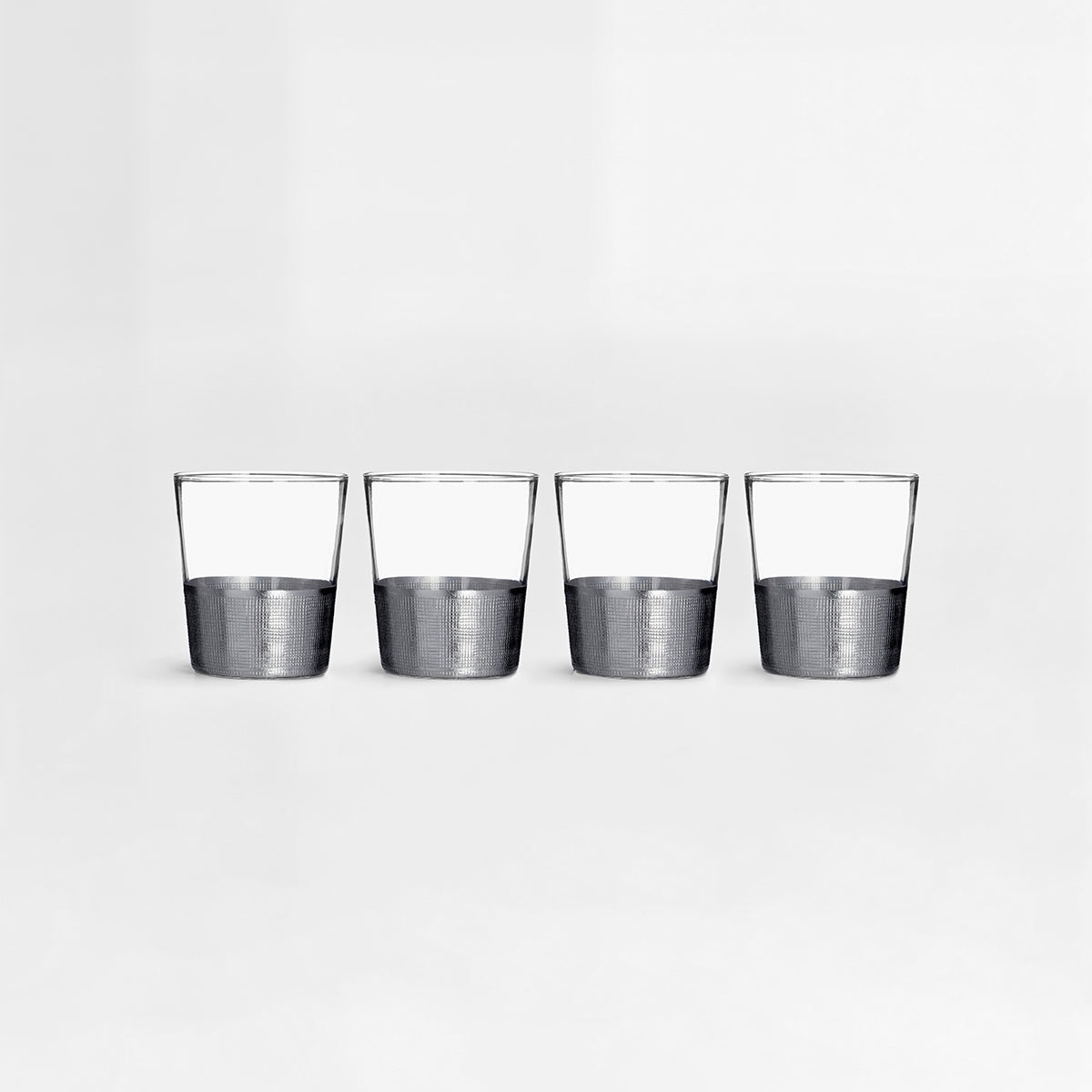 Set Of Four Apollo Clear Glass Tumblers