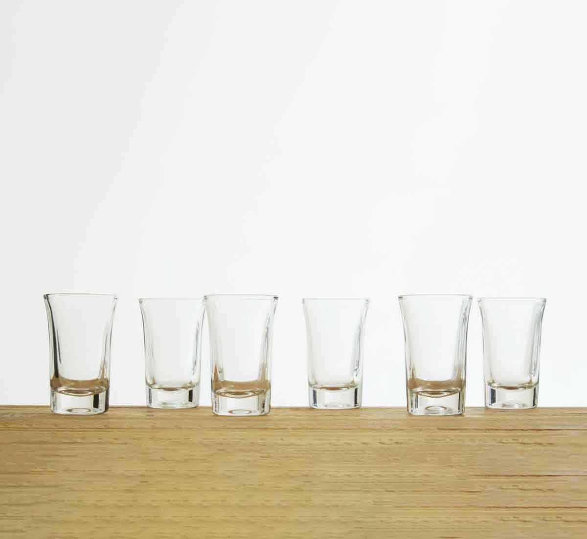 Euri Set Of 6 Clear Shot Glasses 35ml