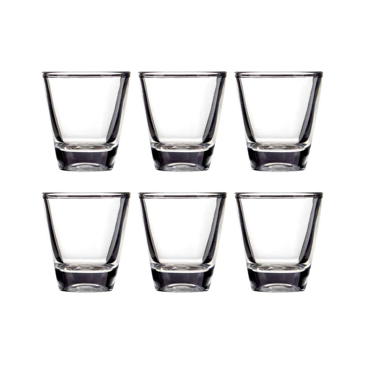 Euri Set Of Six 25ml Clear Shot Glasses