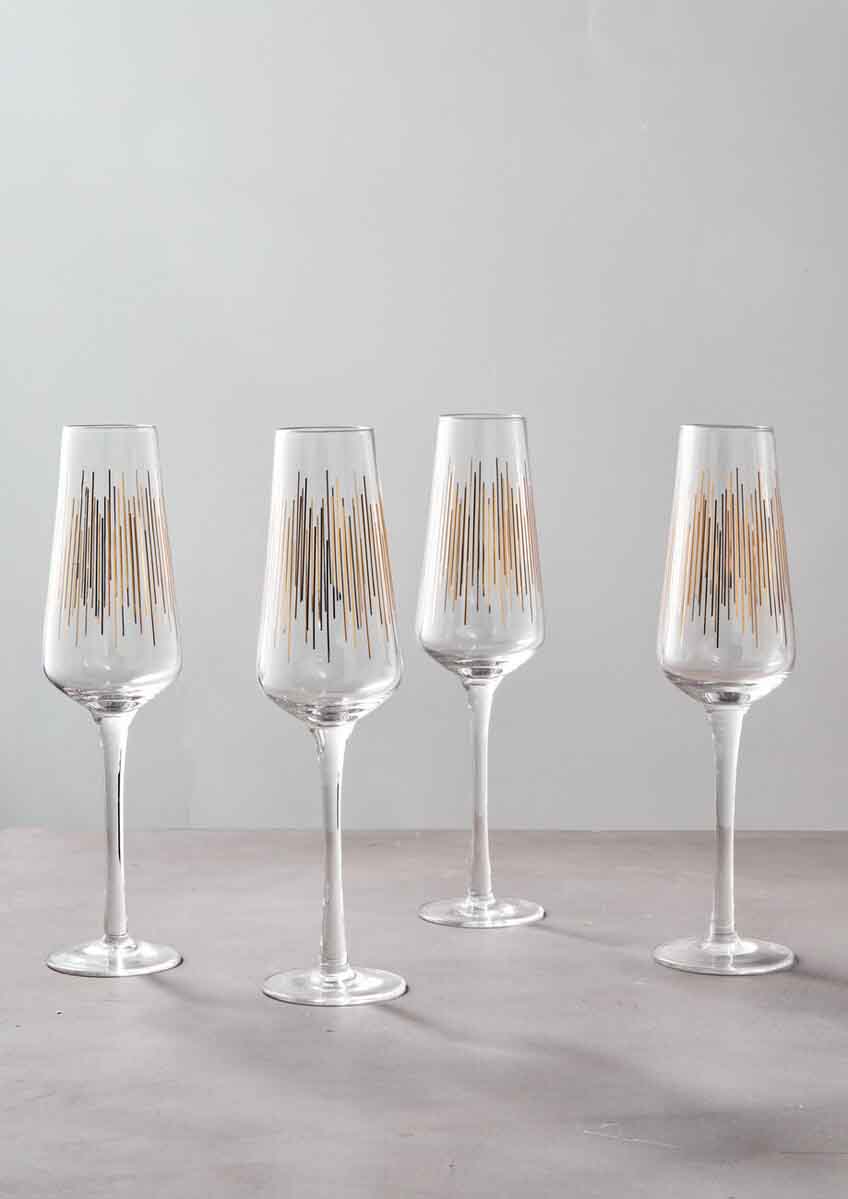 Jazz Champagne Glasses Set of 4