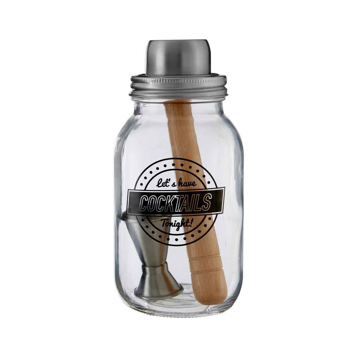 Ara 3 Piece Lets Have Cocktails Cocktail Jar