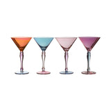 Aurora Set of 4 Multicolour Cocktail Glasses
