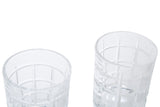 Auclair Set Of Four Check Glass Tumblers