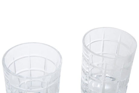 Auclair Set Of Four Check Glass Tumblers