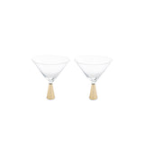 Astrid Set Of Two Cocktail Glasses With Gold Finish Stem