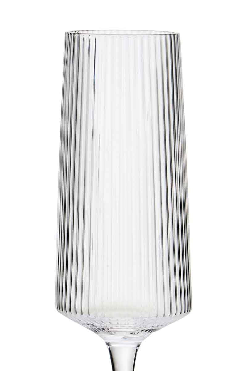 Eldon Set of Four Ribbed Champagne Glasses MOB Packaging