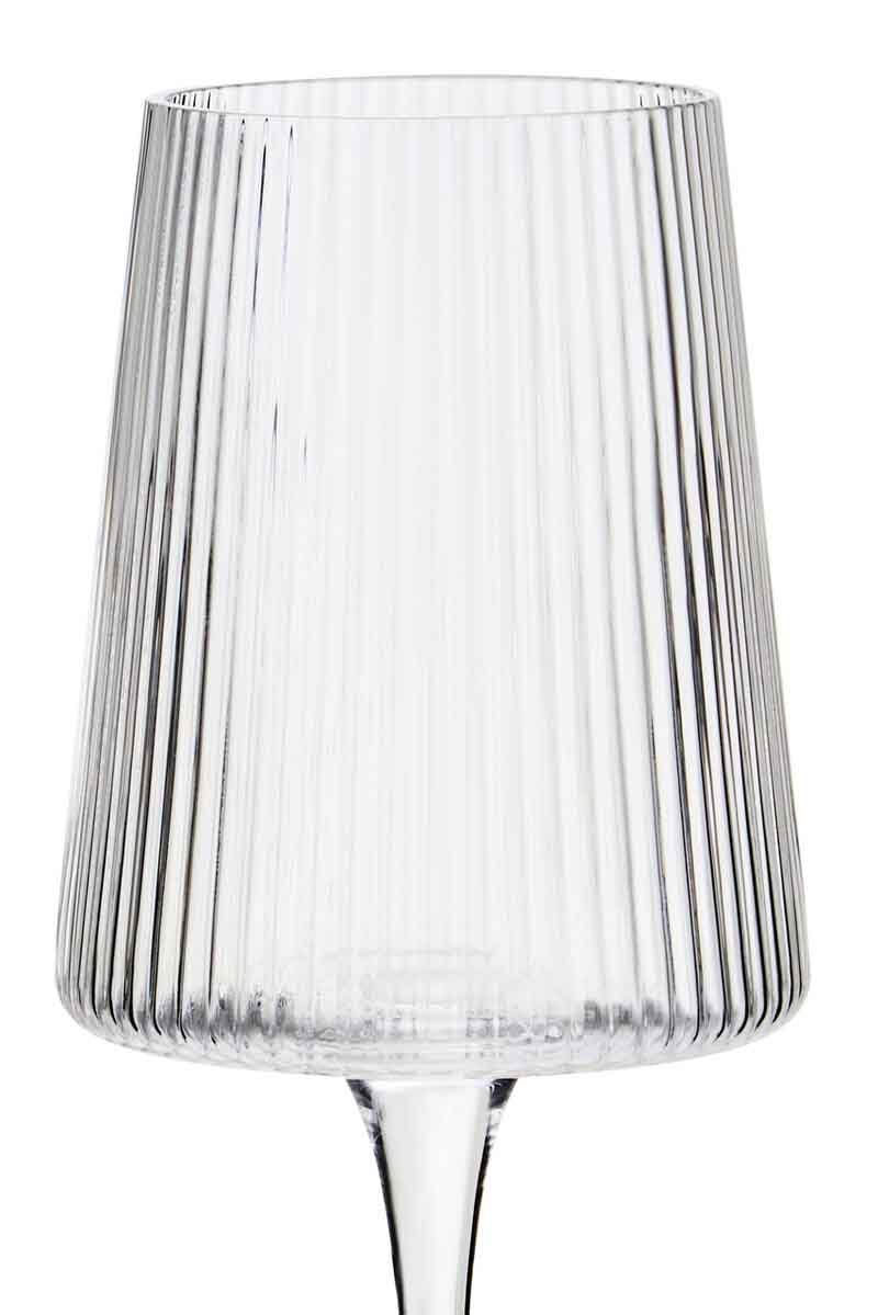 Eldon Set of Four Ribbed Wine Glasses