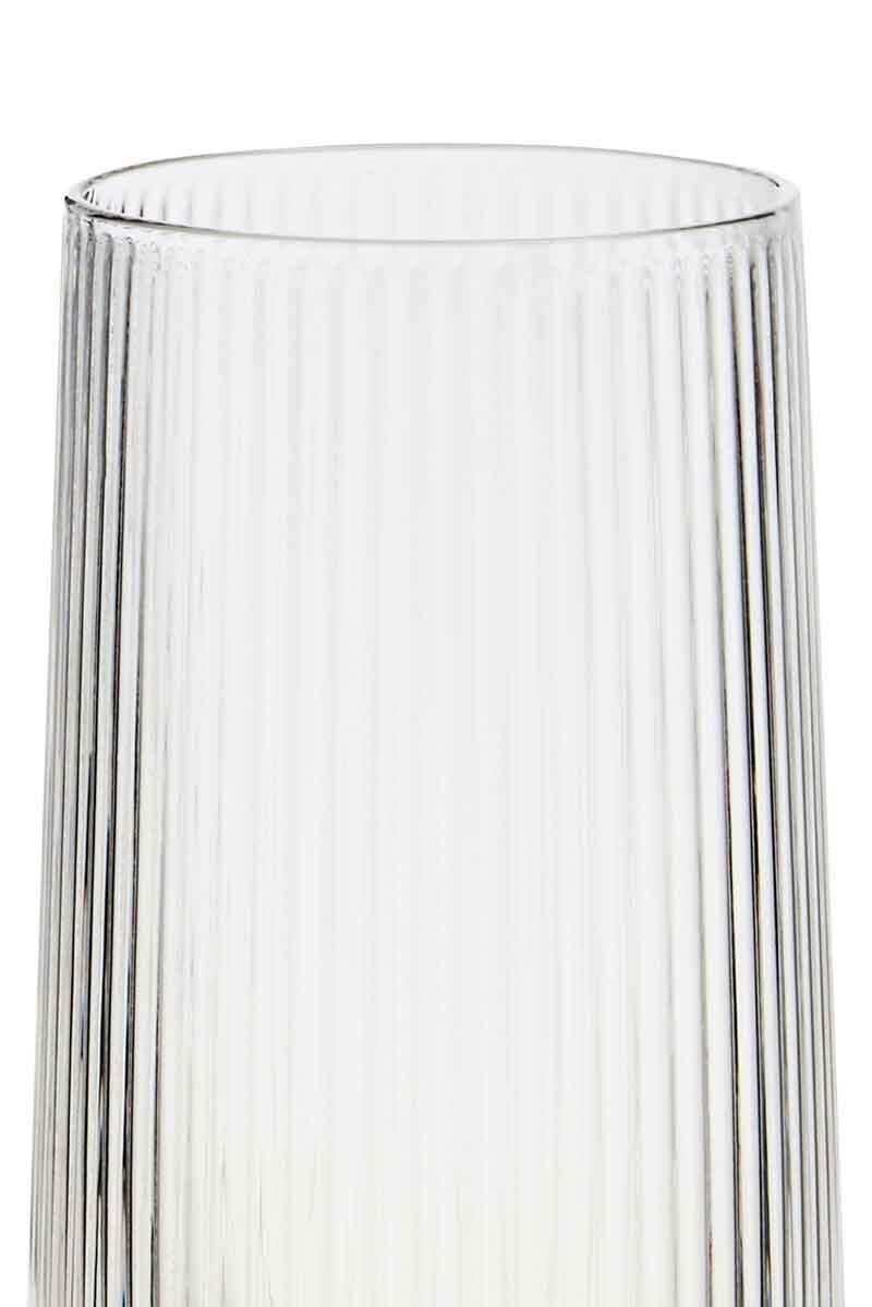 Set of Four Eldon Ribbed Clear Hi Ball Glasses MOB Packagaing