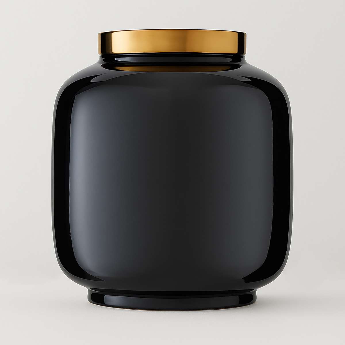Stellar Black Metallic Vase