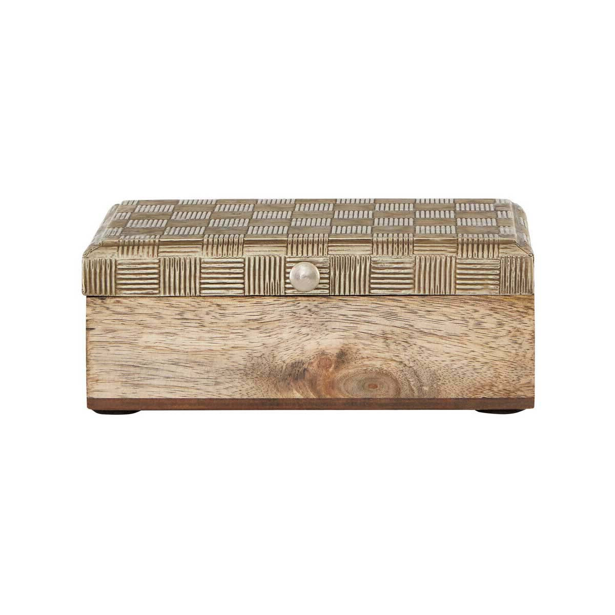 Bowerbird Metallic Hatched Small Trinket Box