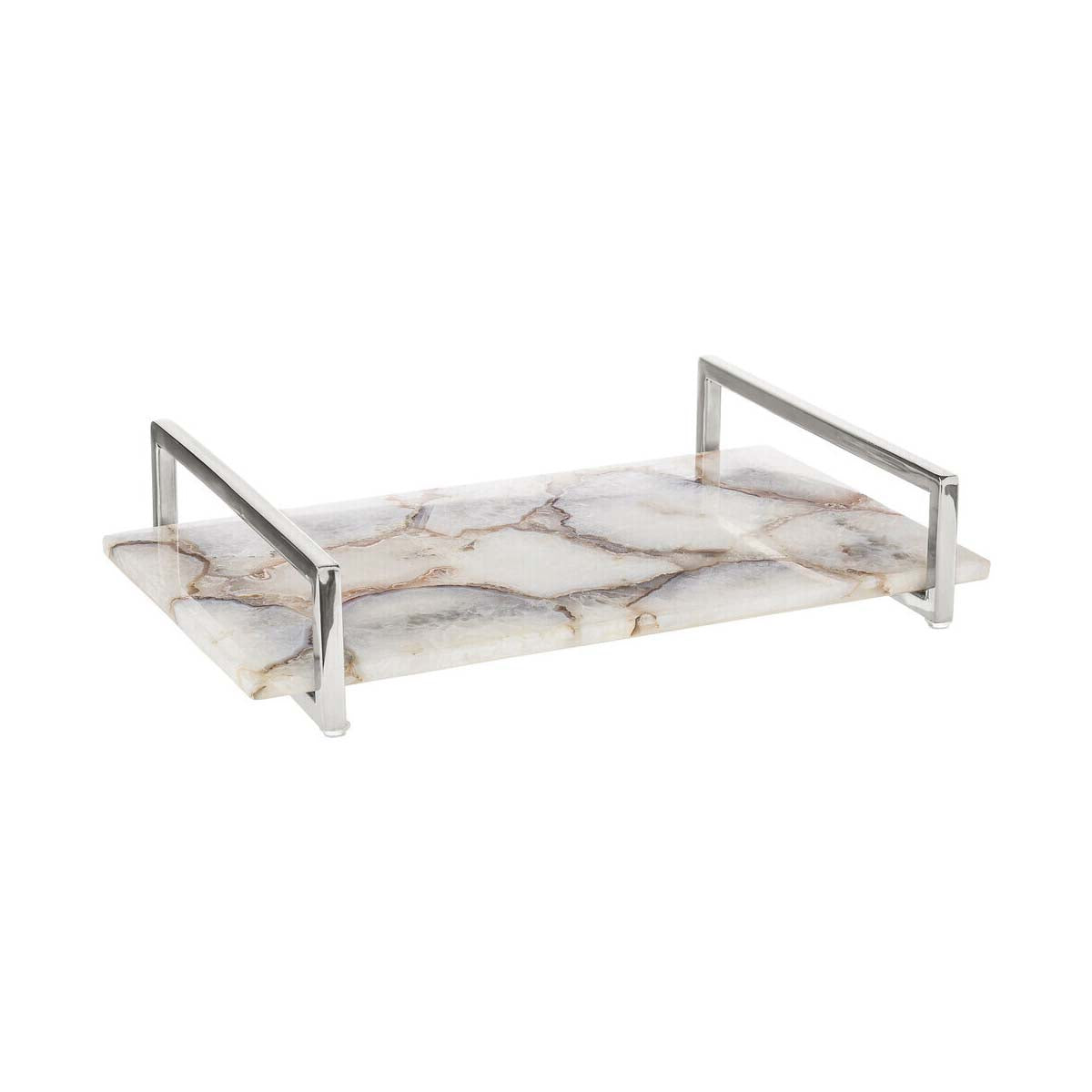 Bowerbird White Agate Large Tray