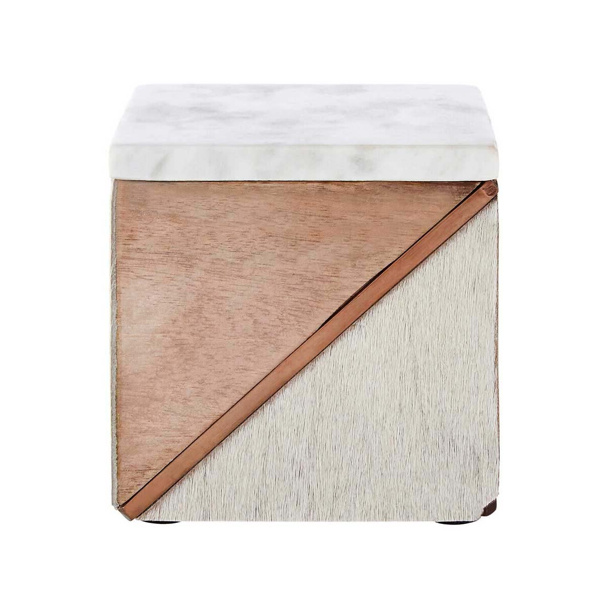 Bowerbird Cowhide Small Trinket Box