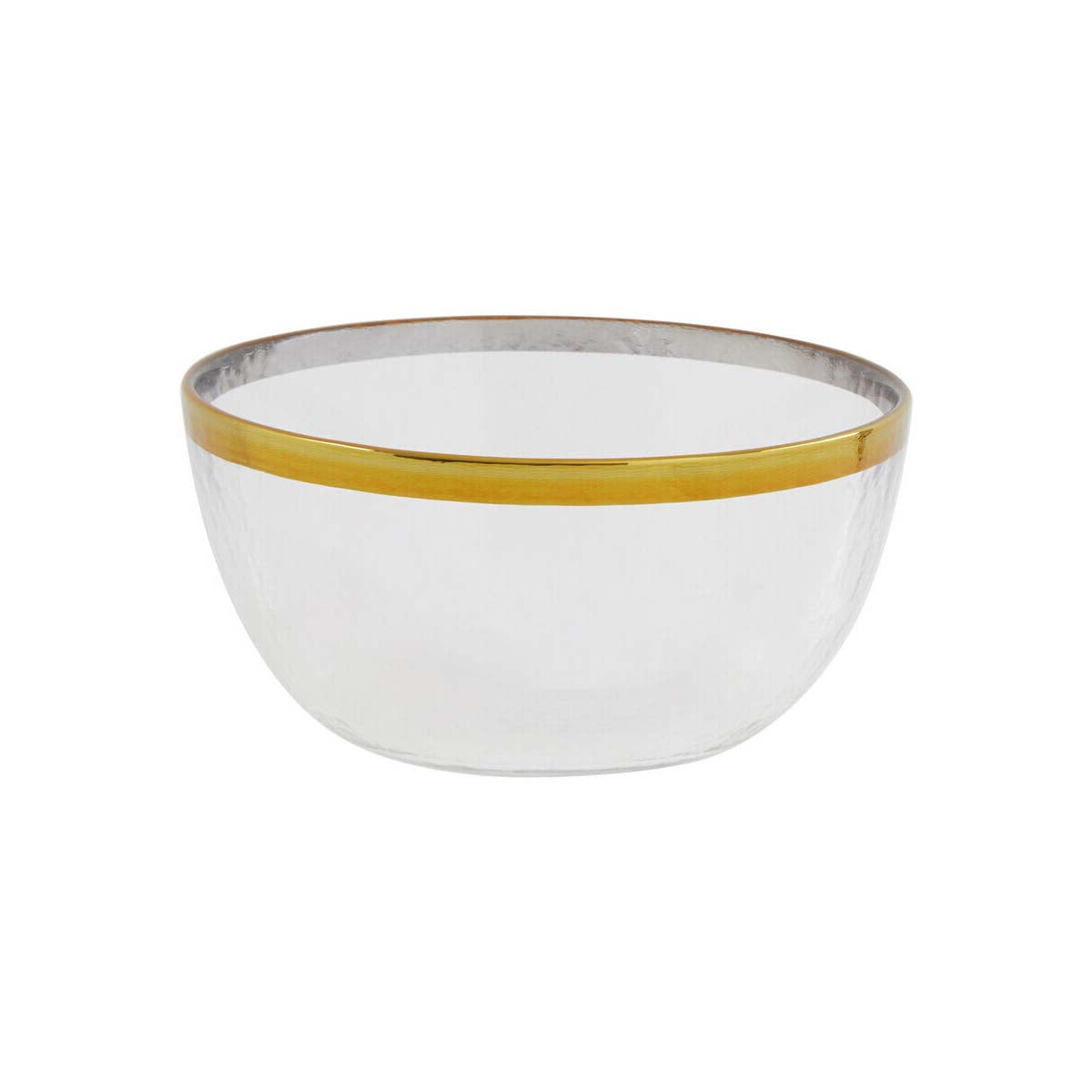 Ida 15cm Glass Bowl With Gold Rim