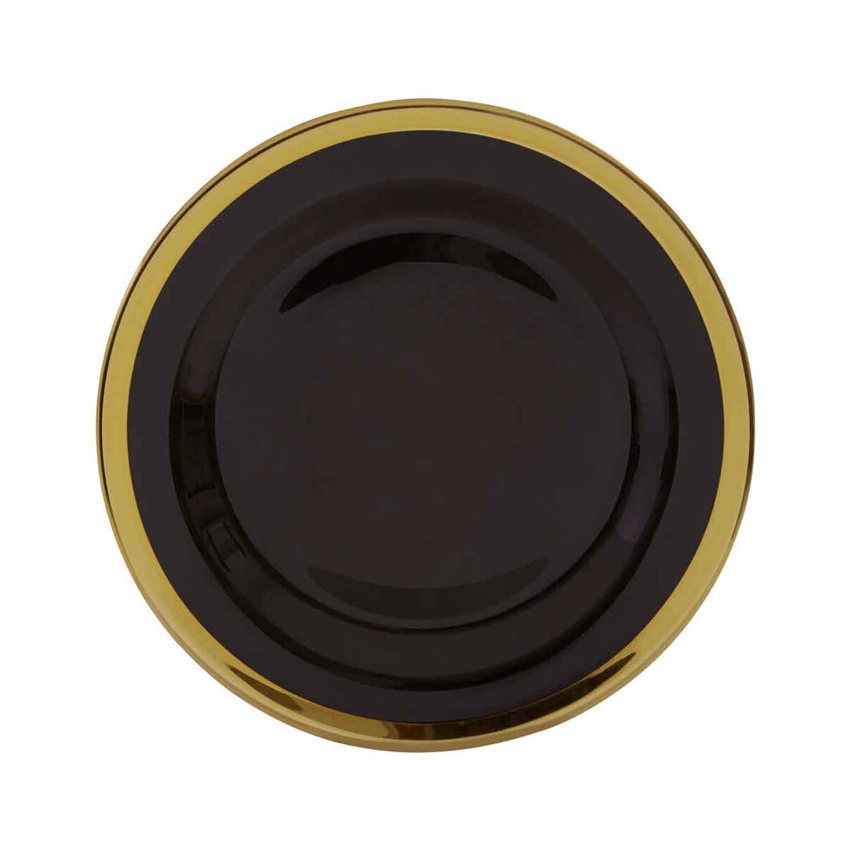 Ida 27cm Black Glass Dinner Plate