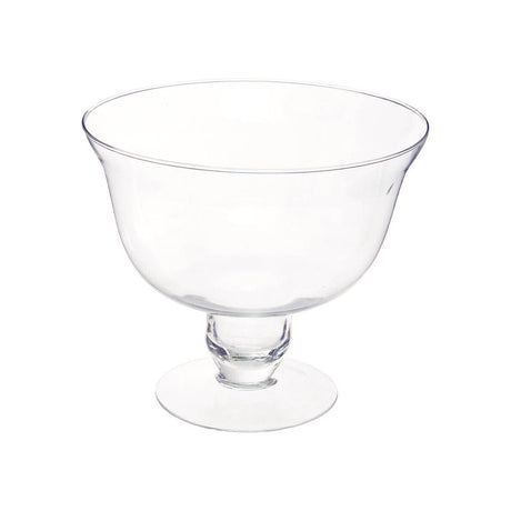 Ambra Clear Glass Footed Bowl
