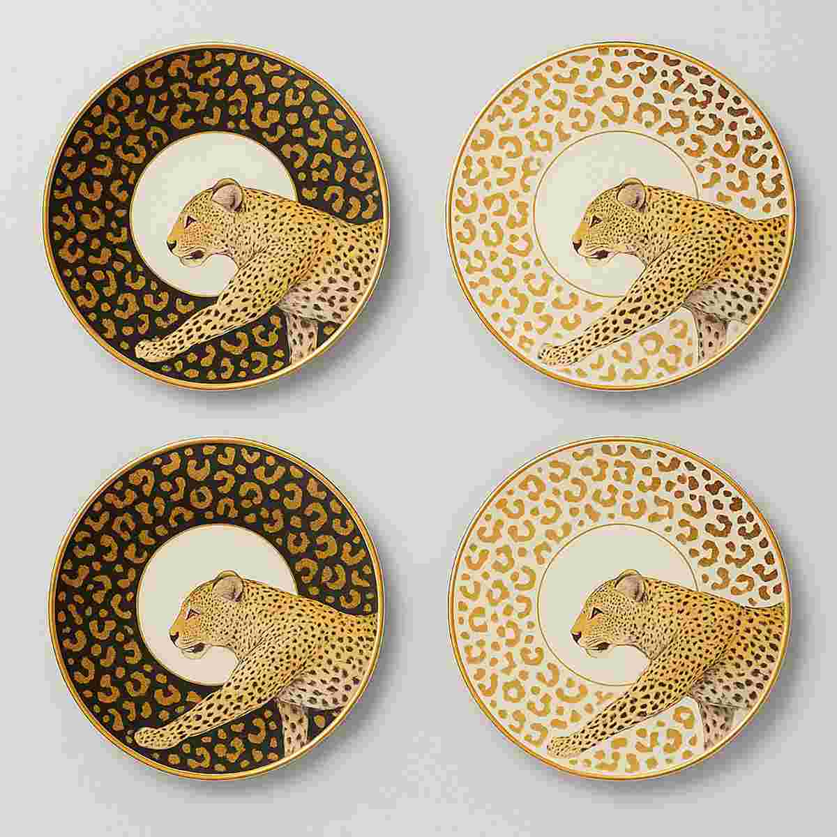 London Leo Set of 4 Canape Plates