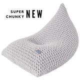 Chunky Knitted Bean Bag | LIGHT GREY