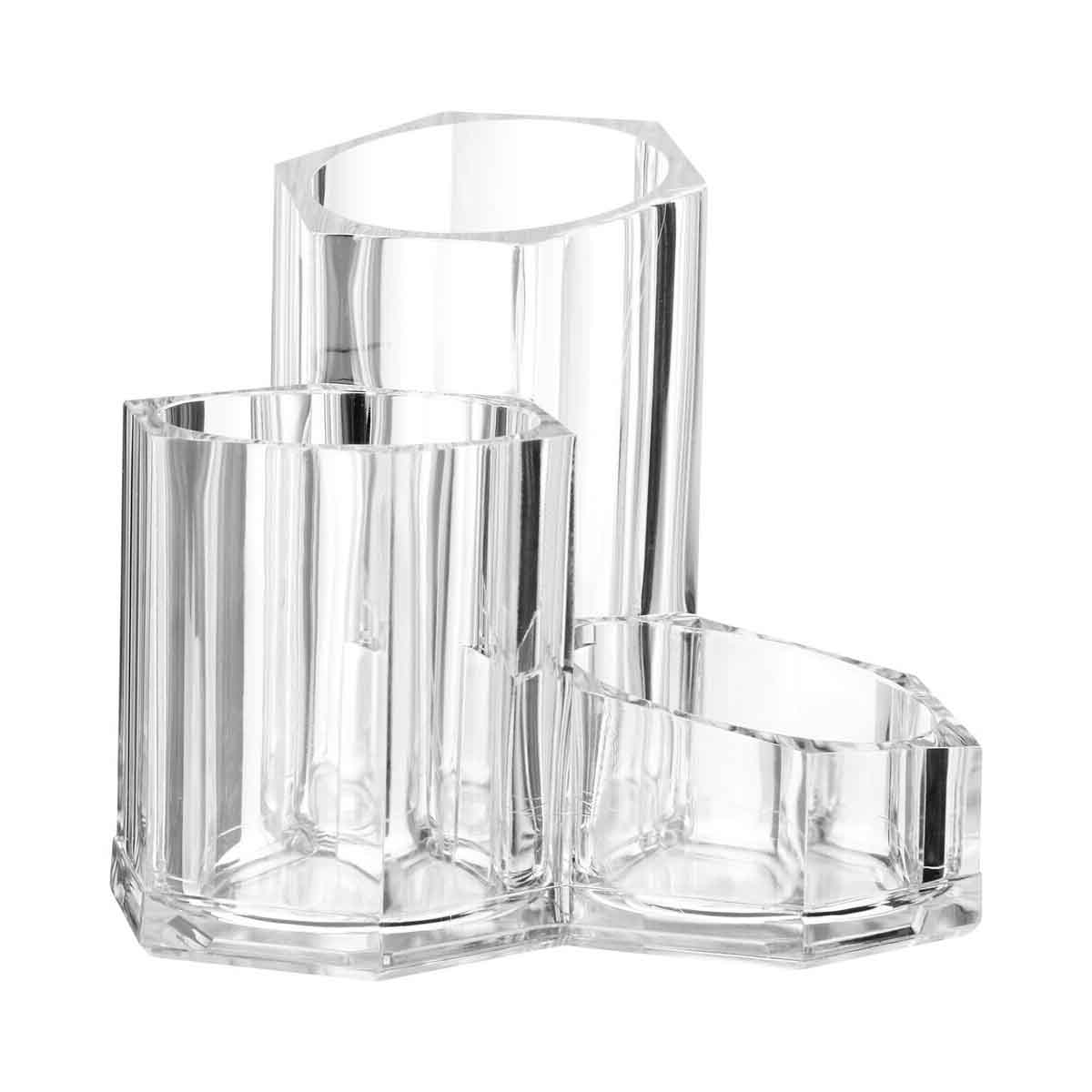 Clear 3 Compartment Cosmetics Organiser