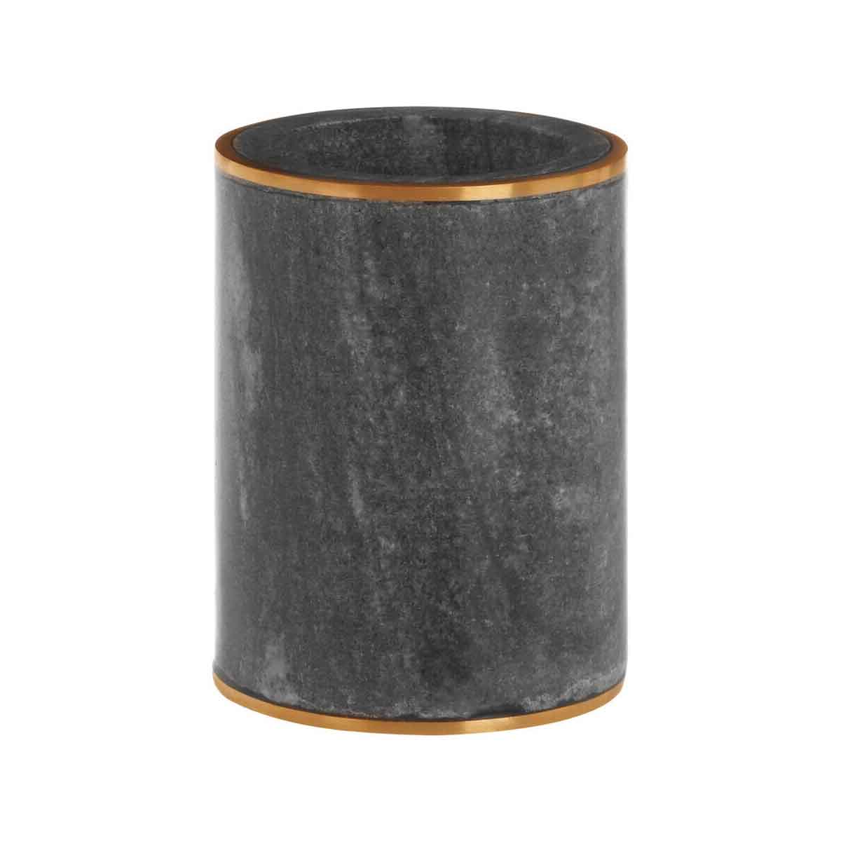Grey Marble Brass Tumbler