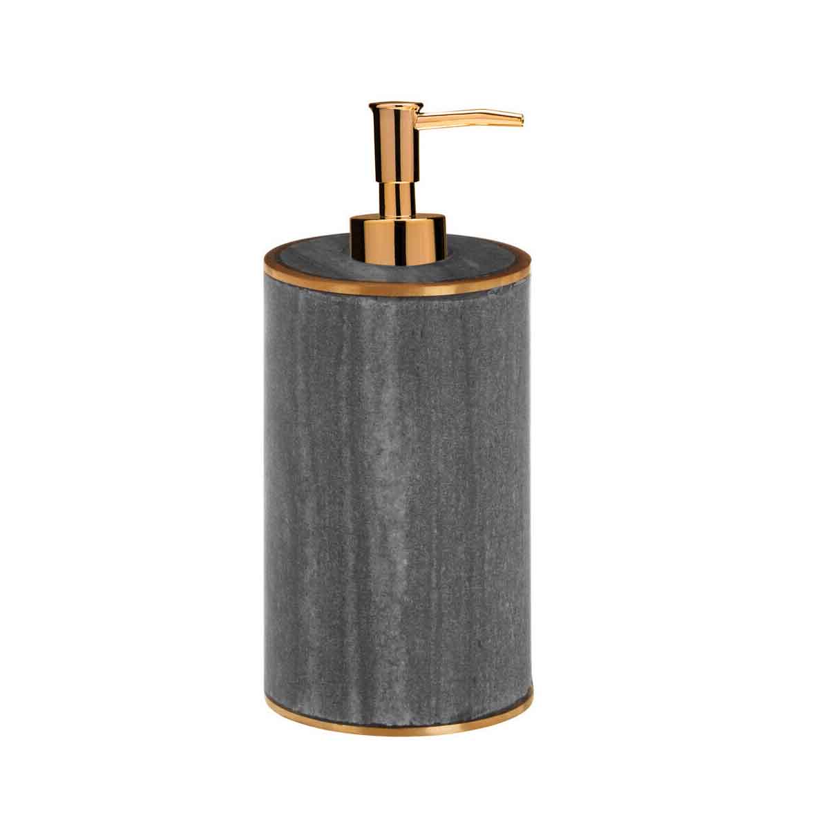 Grey Marble And Gold Finish Lotion Dispenser