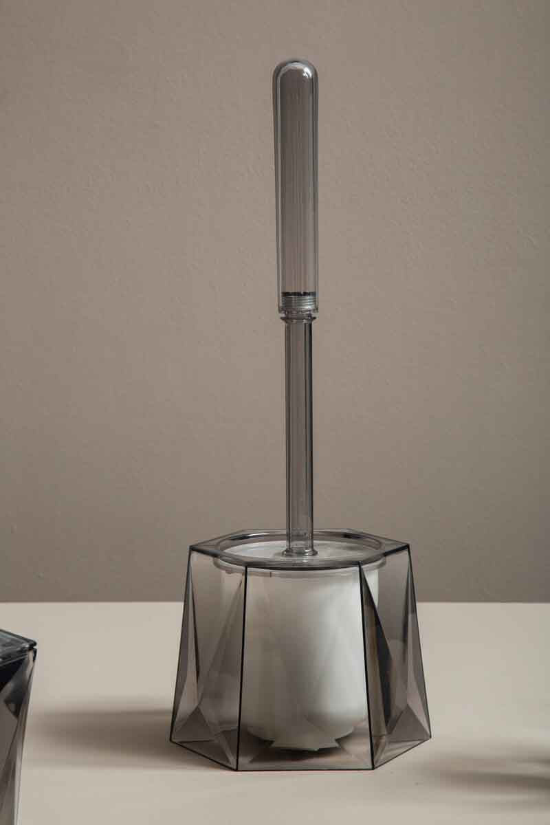 Dow Grey Acrylic Toilet Brush Holder