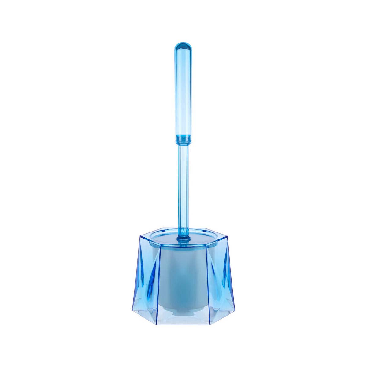 Dow Blue Acrylic Toilet Brush Holder
