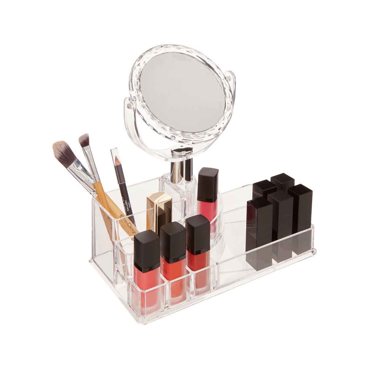 Beauty Cosmetic Organiser With Mirror
