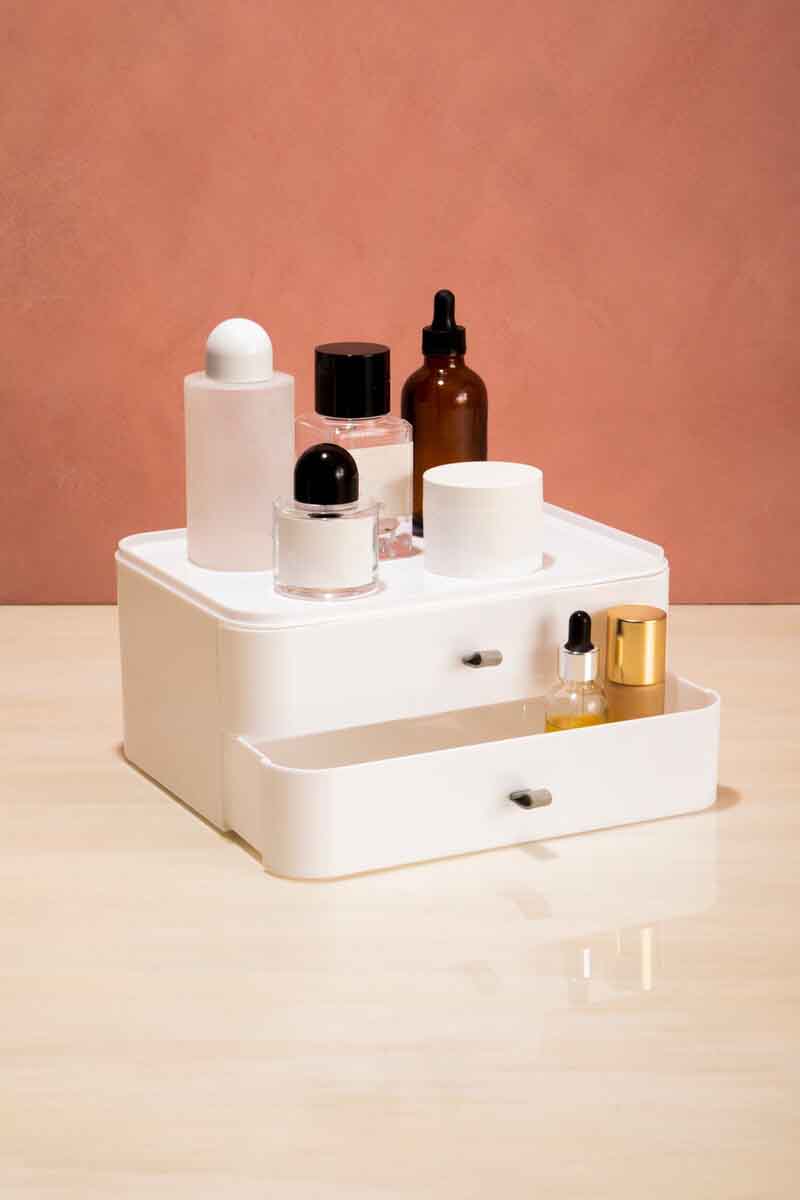 Beauty 2 Drawer Cosmetics Organiser