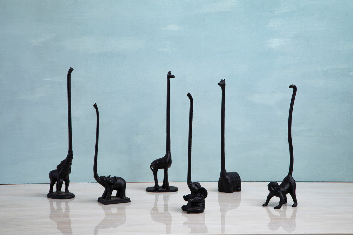 Fauna Black Giraffe Toilet Roll Holder