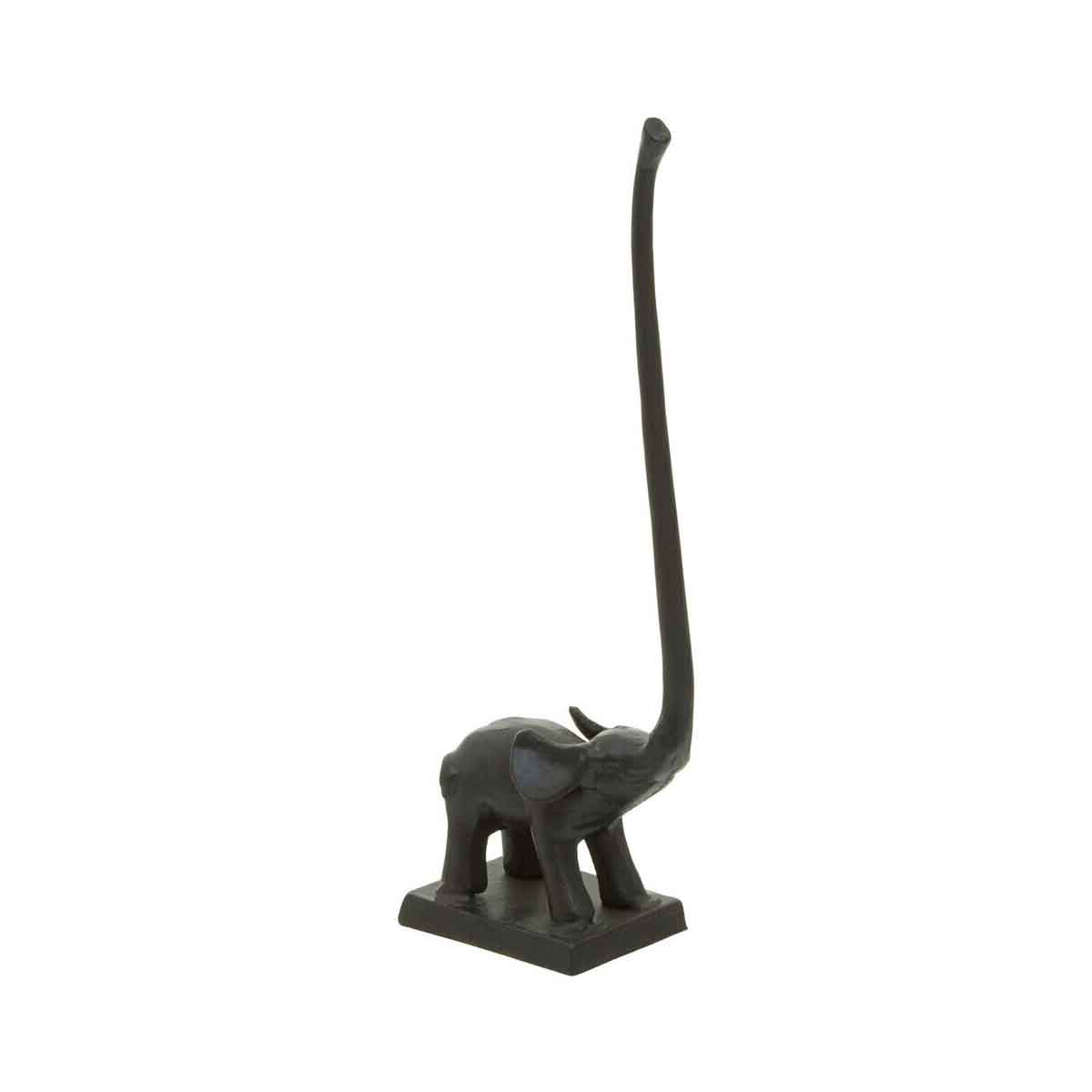 Fauna Black Finish Elephant Toiler Roll Holder