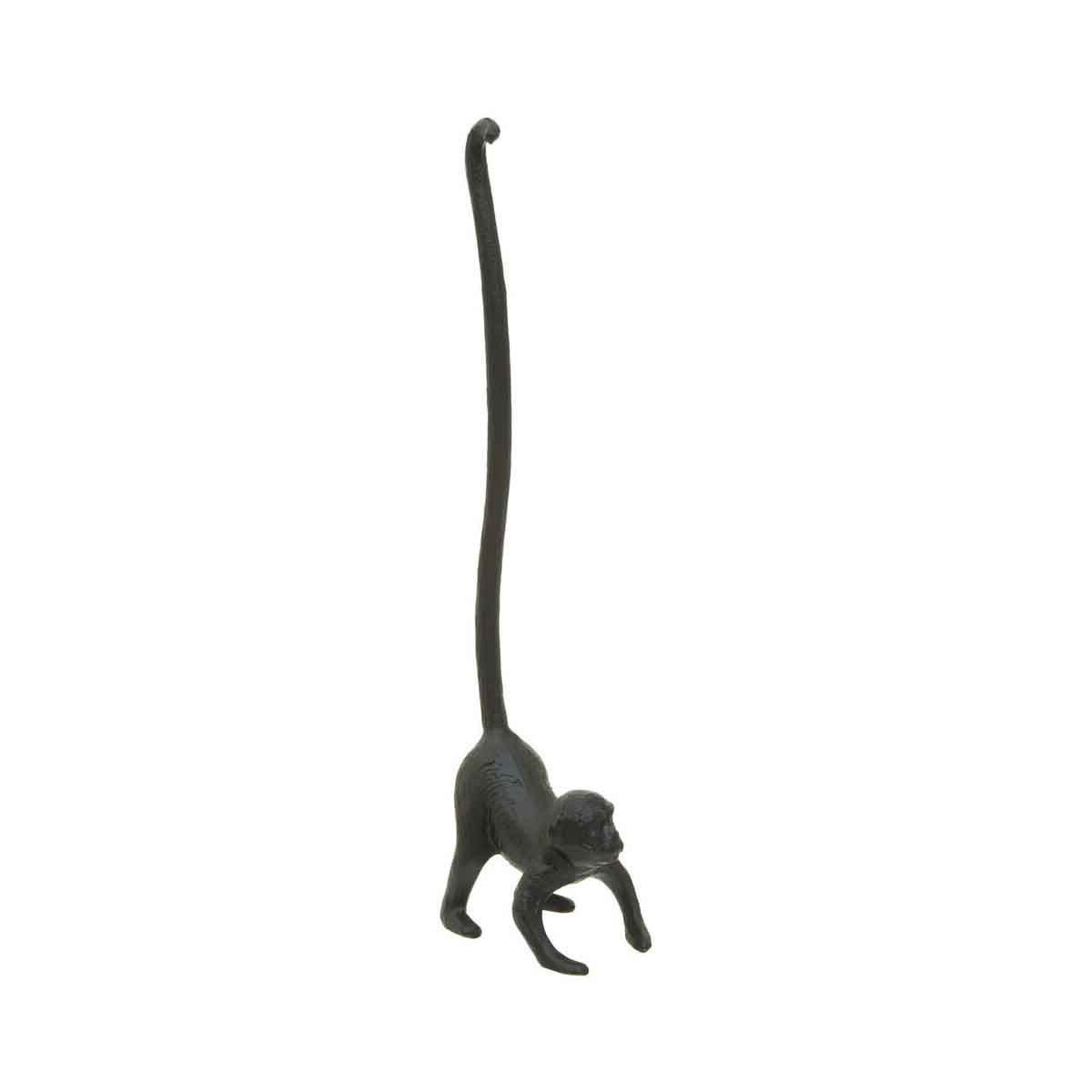 Fauna Black Finish Monkey Toilet Roll Holder