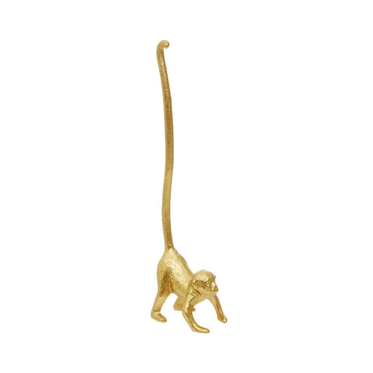 Fauna Gold Finish Monkey Toilet Roll Holder