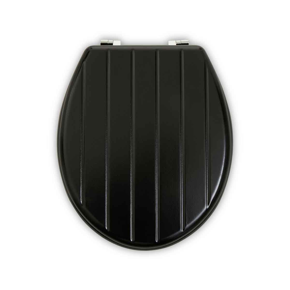 Brooks Black Panel Effect Toilet Seat