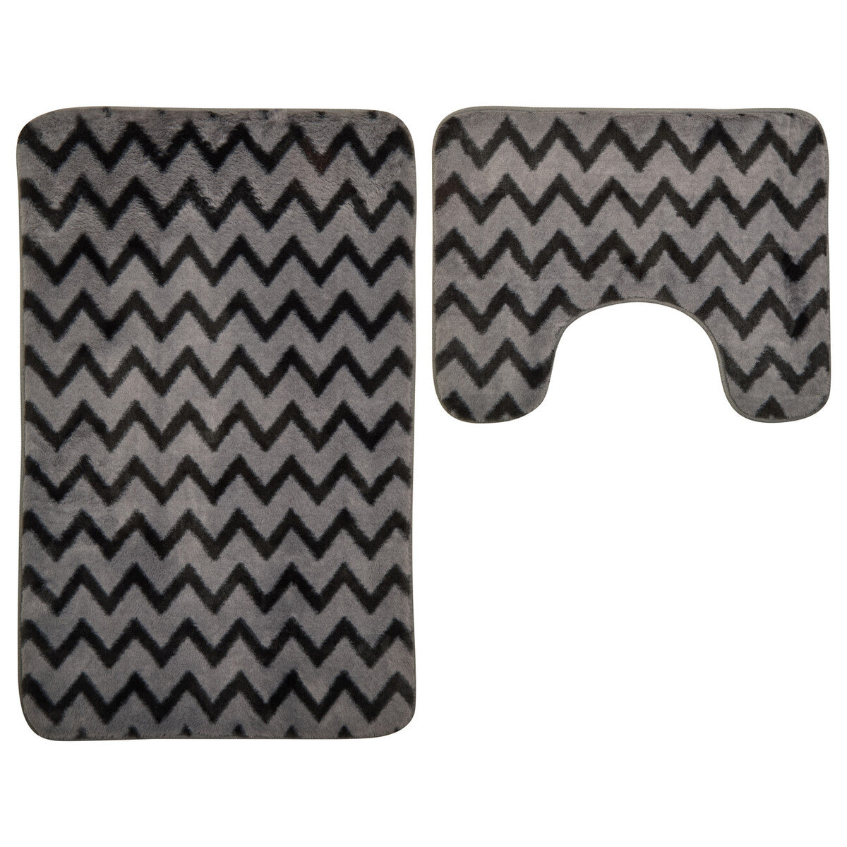 Soak Chevron Bath And Pedestal Mat Set