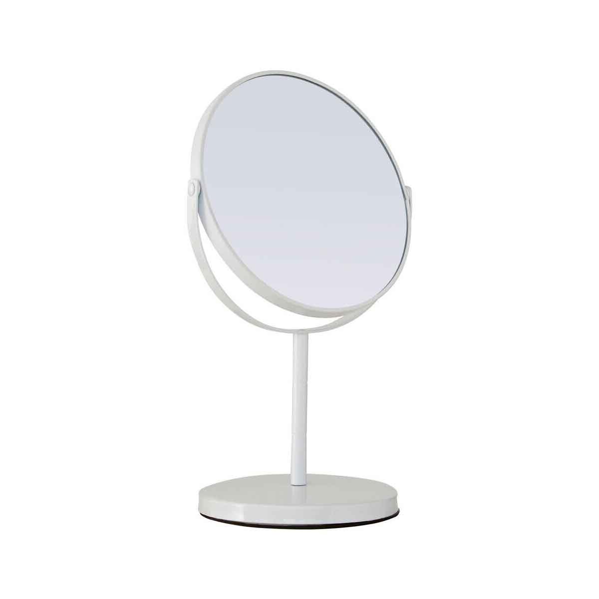 Marisha White Metal Swivel Large Table Mirror