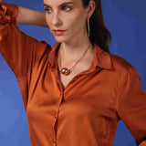 Gold Ball Pendant Necklace