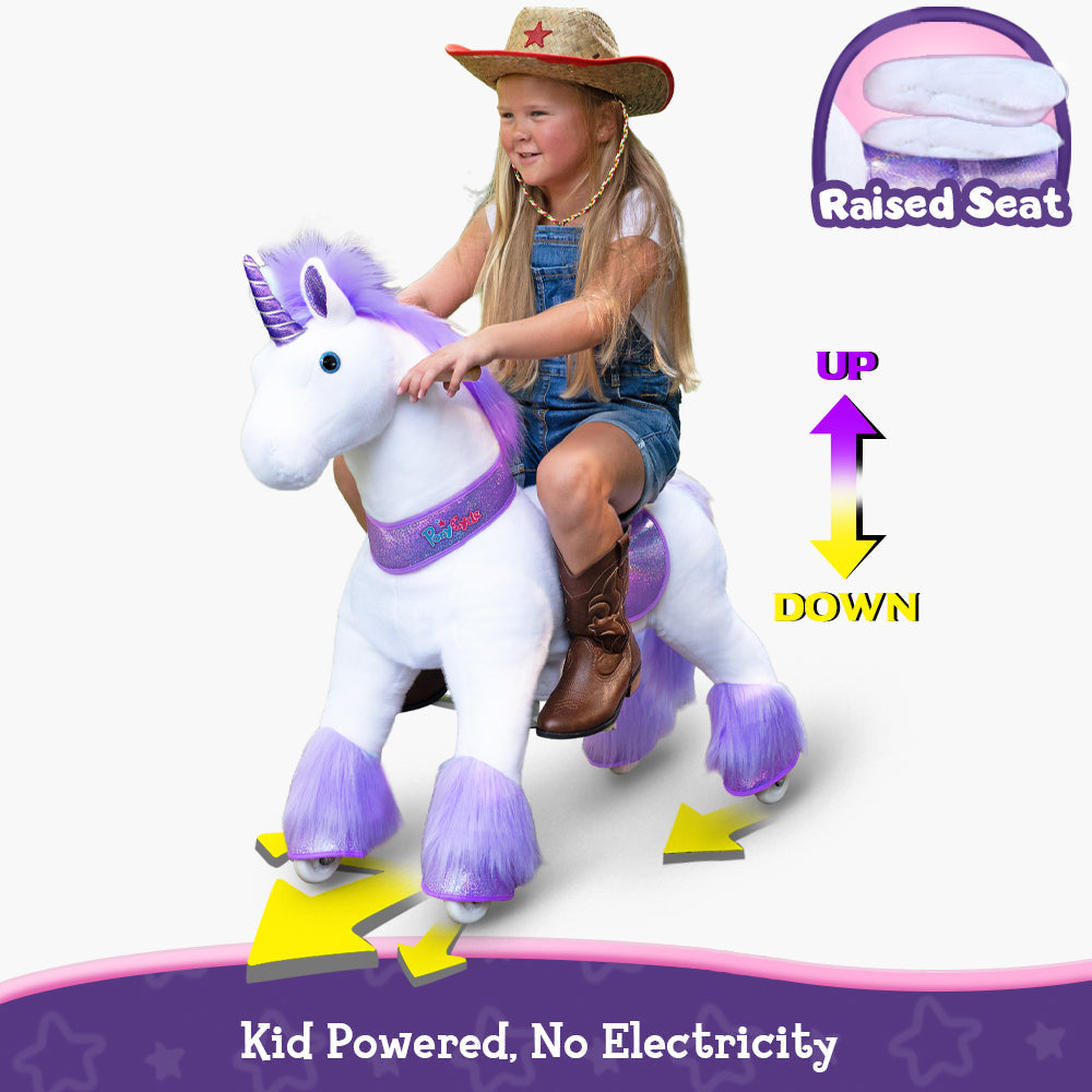 Ride-on Plush Unicorn Age 4-8 Purple（UK&EU in Stock）