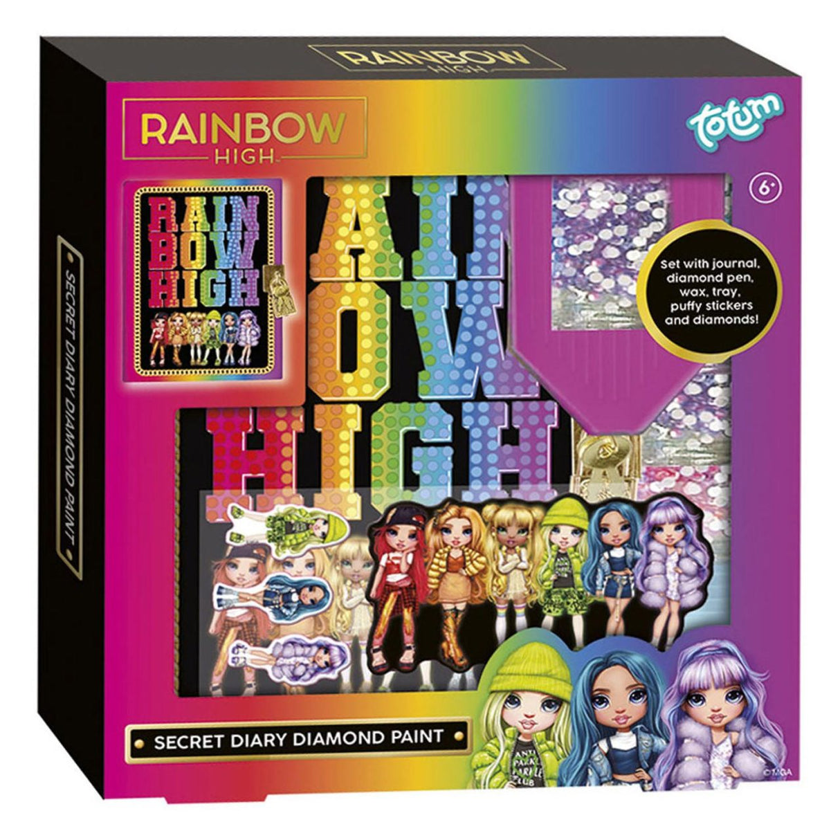 Rainbow High Secret Diary With Lock & Diamond Paint