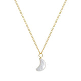 Moon Pearl Necklace Gold Plated