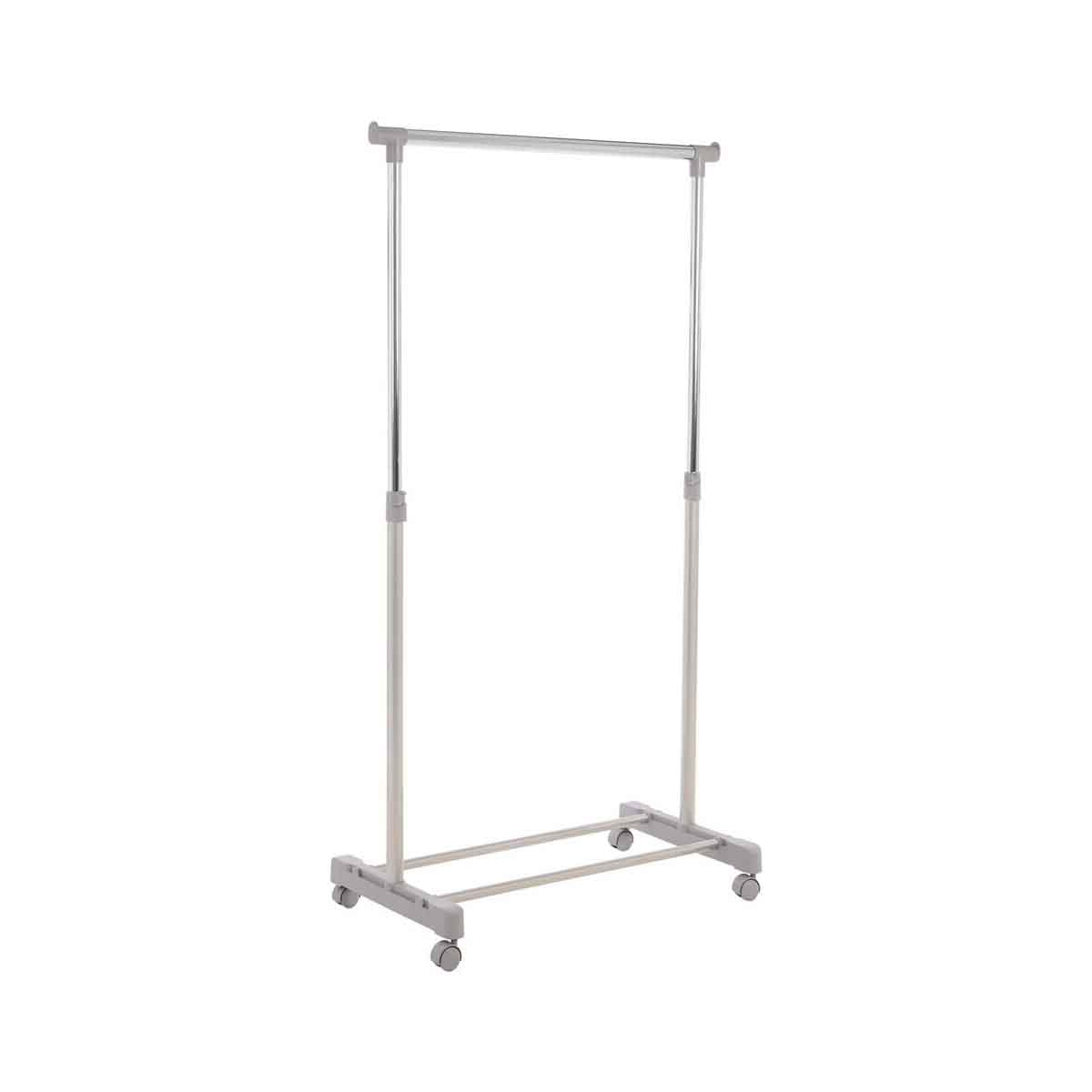 Ralesi Grey and Chrome Finish Clothes Hanging Rail With Wheels