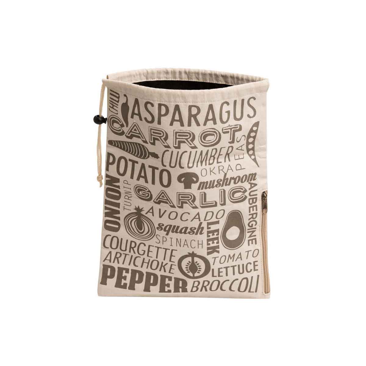 Porter Grey and Natural Vegetable Bag